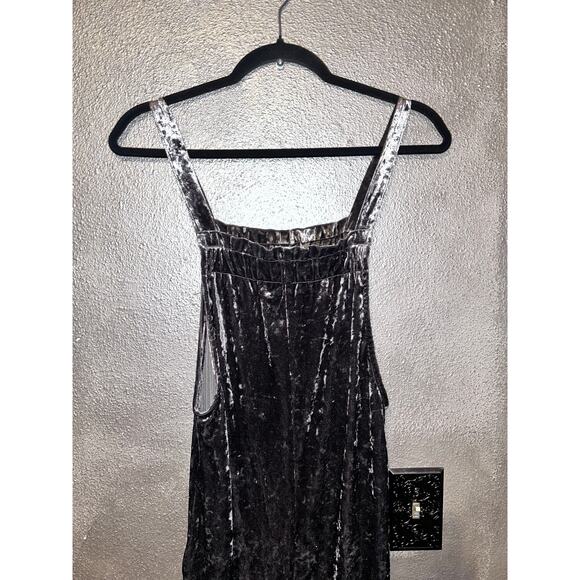 Simple Suzanne Betro Gray Velvet Romper Cruise Resort Travel One Piece Jumpsuit - Picture 2 of 11